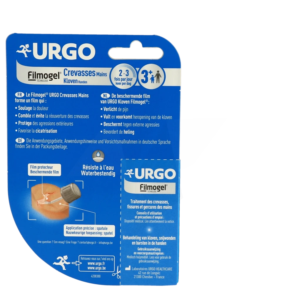 URGO Filmogel® Crevasses mains 3x3,25 ml - Redcare Pharmacie