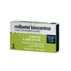 Verkill 2,5 Mg/25 Mg Comprimes Pellicules Pour Petits Chiens Et Chiots, Comprimé Pelliculé
