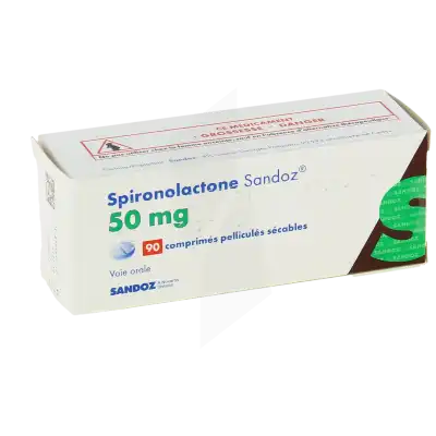 SPIRONOLACTONE SANDOZ 50 mg, comprimé pelliculé sécable