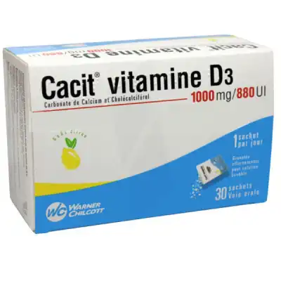 Cacit Vitamine D3 1000 Mg/880 Ui, Granulés Effervescents 90sach/8g à DIJON