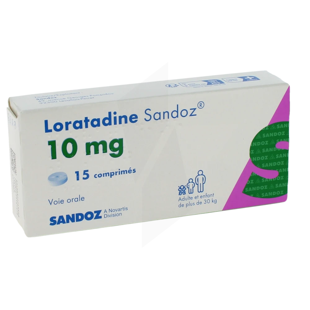 Loratadine Sandoz 10 Mg, Comprimé