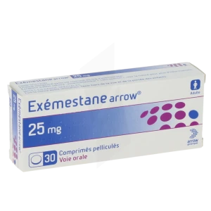 Exemestane Arrow 25 Mg, Comprimé Pelliculé