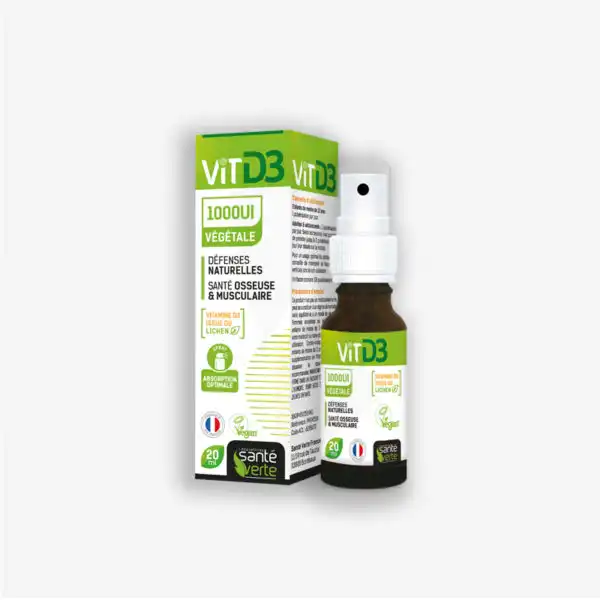 Santé Verte Vitamine D3 Végétale 1000 Ui Solution Buvable Spray/20ml