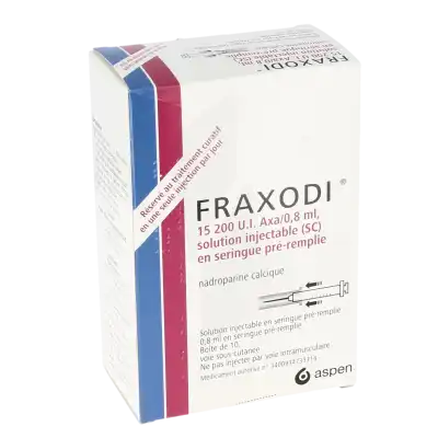 FRAXODI 15 200 U.I. Axa/0,8 ml, solution injectable (S.C.) en seringue pré-remplie