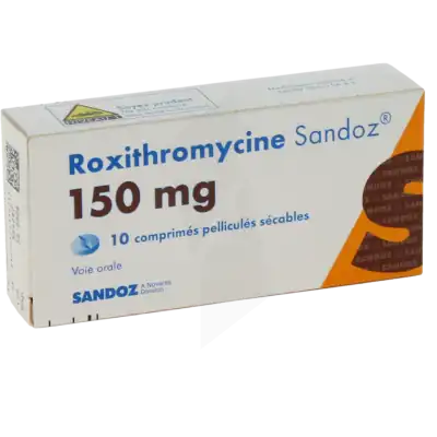 Roxithromycine Sandoz 150 Mg, Comprimé Pelliculé Sécable à Clermont-Ferrand