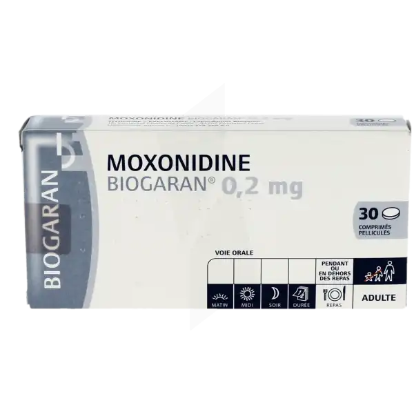 Moxonidine Biogaran 0,2 Mg, Comprimé Pelliculé