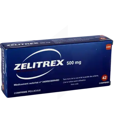 ZELITREX 500 mg, comprimé pelliculé