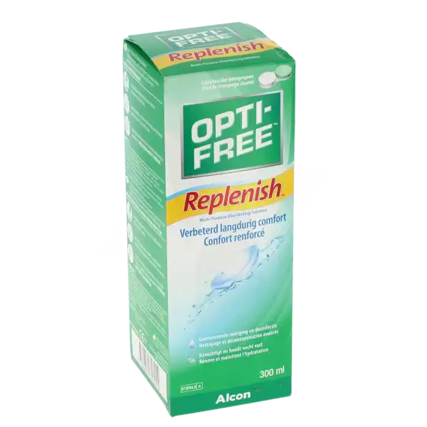 Alcon Opti-free Replenish Solution Multifonctions De Décontamination Des Lentilles Souples 300ml
