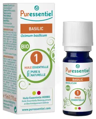 Puressentiel Expert Huile Essentielle Bio Basilic Fl/5ml à Les Arcs