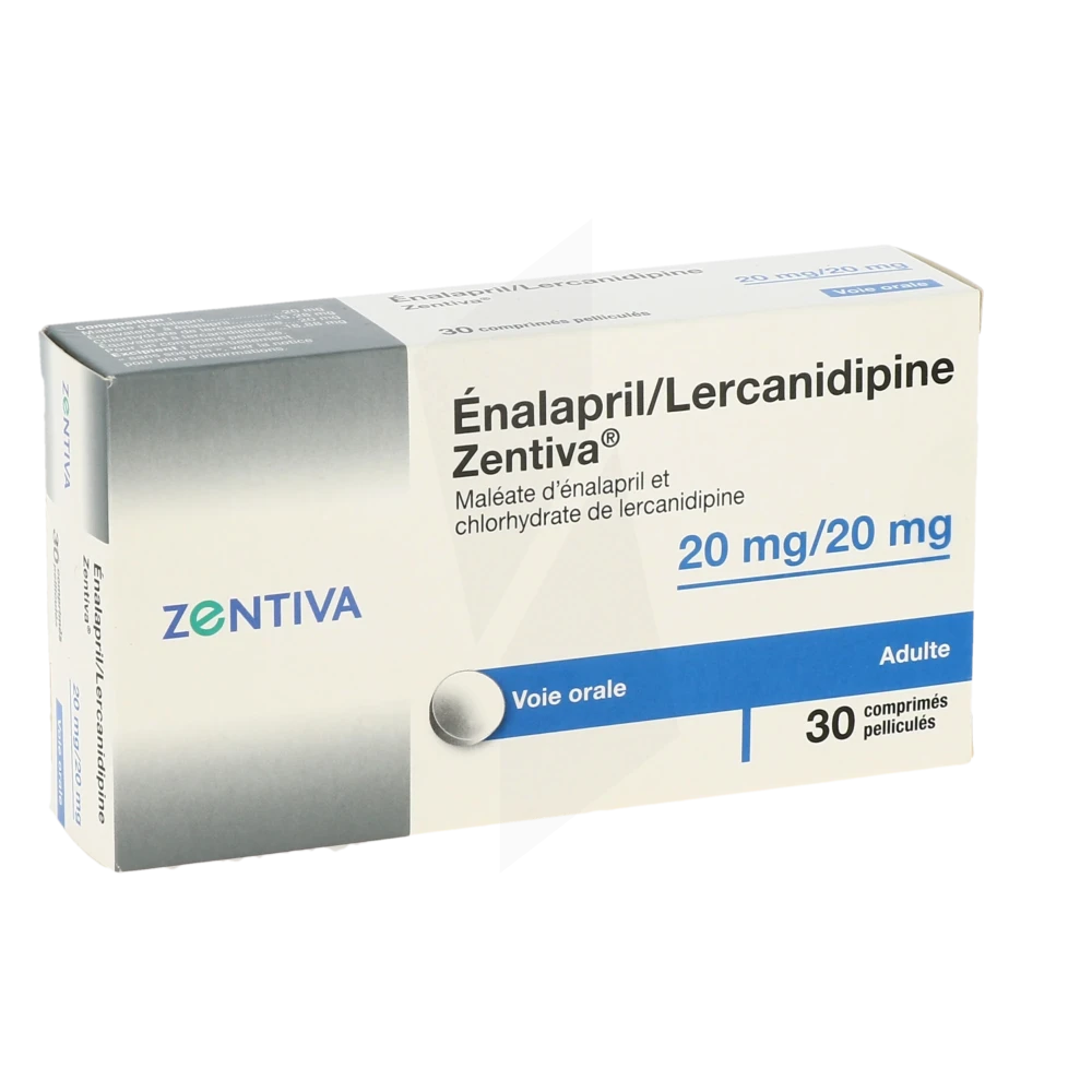 Enalapril/lercanidipine Zentiva 20 Mg/20 Mg, Comprimé Pelliculé