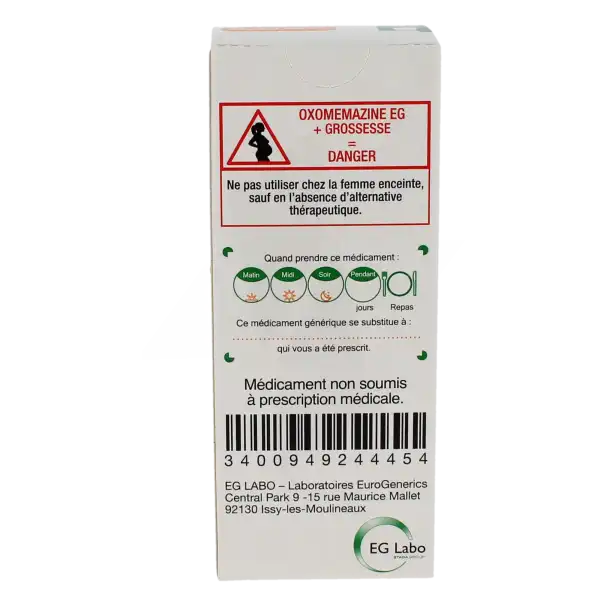 Oxomemazine Eg 0,33 Mg/ml Sans Sucre, Solution Buvable édulcorée à L'acésulfame Potassique