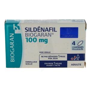 Sildenafil Biogaran 100 Mg, Comprimé Pelliculé
