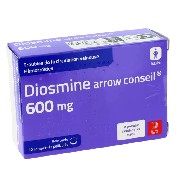 Diosmine Arrow Conseil 600 Mg, Comprimé Pelliculé