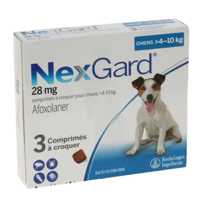 Nexgard 28 Mg Comprimes A Croquer Pour Chiens 4 - 10 Kg, Comprimé à Croquer à RUMILLY