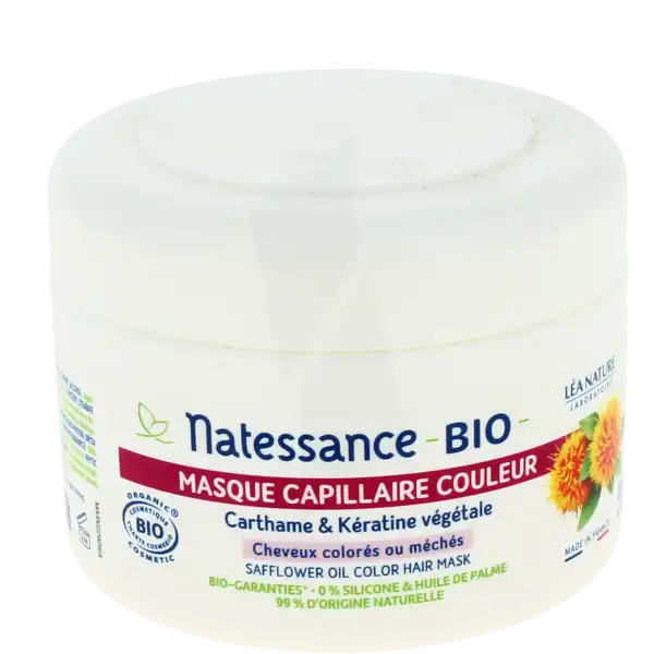 Natessance Carthame Keratine Masque Couleur Pot/200ml
