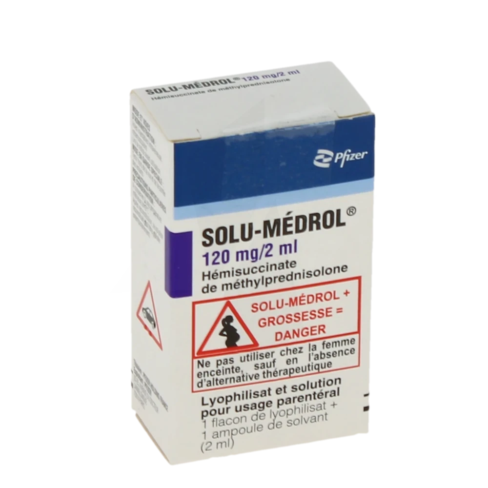 Solumedrol 120 Mg/2 Ml, Lyophilisat Et Solution Pour Usage Parentéral