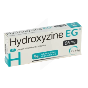 Hydroxyzine Eg 25 Mg, Comprimé Pelliculé Sécable