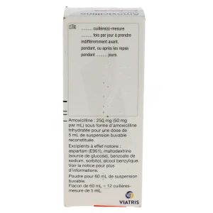 Amoxicilline / Acide Clavulanique Viatris 500 Mg/62,5 Mg Adultes, Comprimé Pelliculé (rapport Amoxicilline/acide Clavulanique : 8/1)