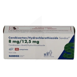 Candesartan/hydrochlorothiazide Sandoz 8 Mg/12,5 Mg, Comprimé