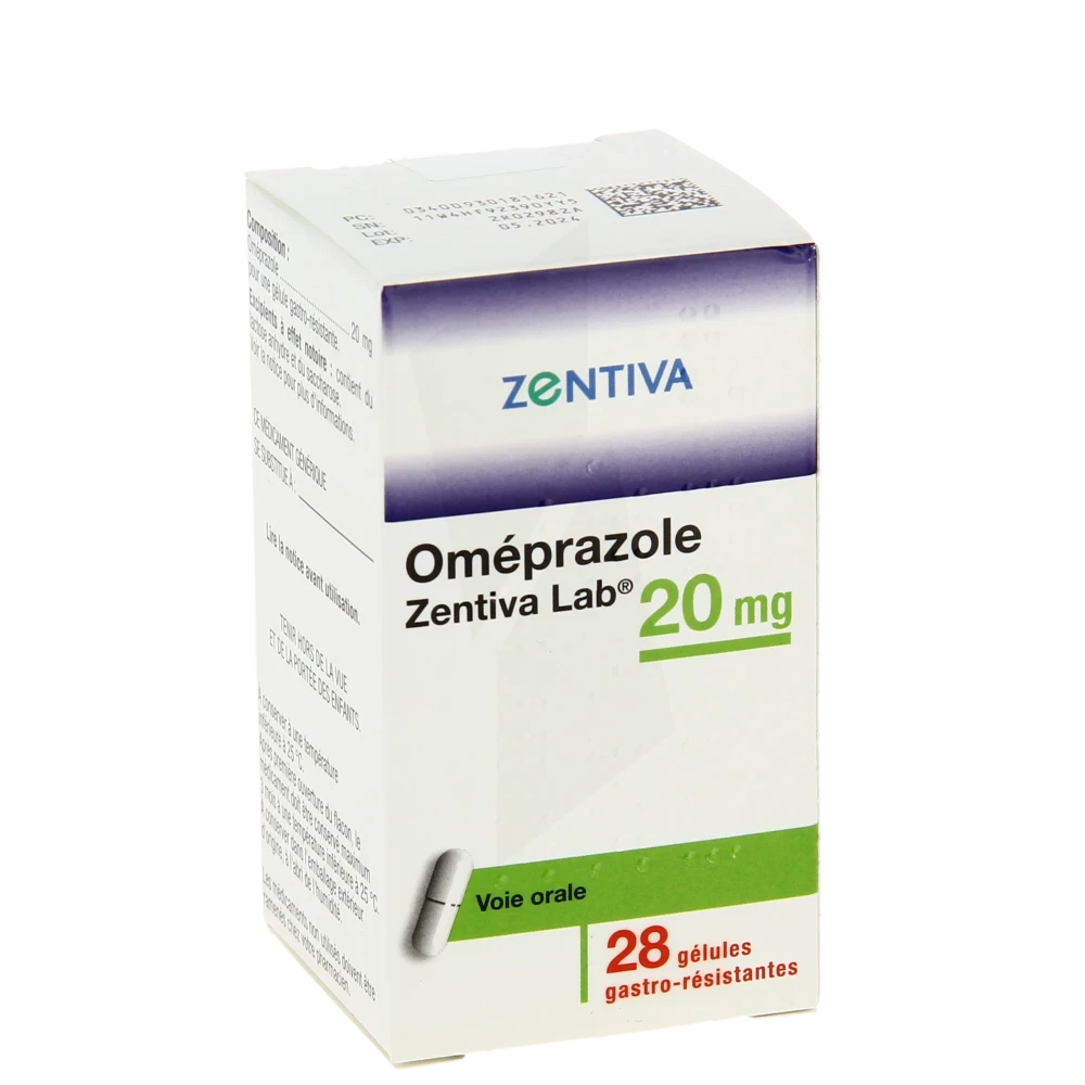 Omeprazole Zentiva Lab 20 Mg, Gélule Gastro-résistante