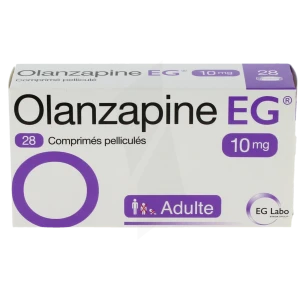 Olanzapine Eg 10 Mg, Comprimé Pelliculé
