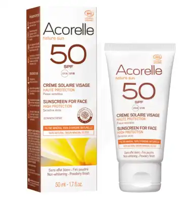 ACORELLE SOLAIRE SPF50 Crème visage bio T/50ml