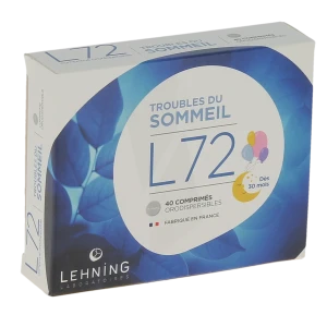Lehning L72 Comprimés Orodispersibles Plq Pvc/pvdc/alu/40