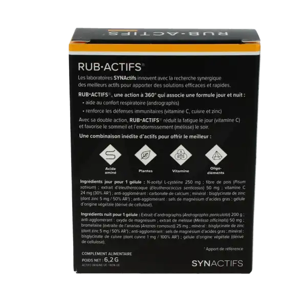 Aragan Synactifs Rubactifs Gélules B/12
