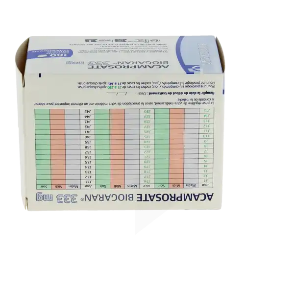 Acamprosate Biogaran 333 Mg, Comprimé Pelliculé Gastro-résistant