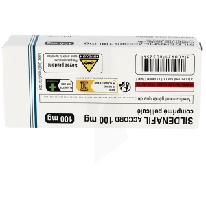 Sildenafil Accord 100 Mg, Comprimé Pelliculé