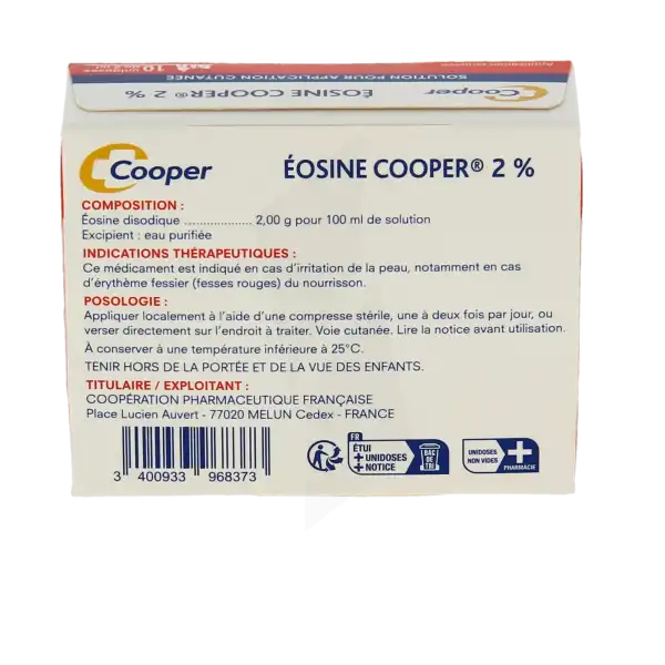 Eosine Cooper 2 Pour Cent, Solution Pour Application Cutanée En Récipient Unidose
