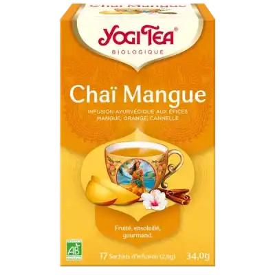 Yogi Tea Tisane Ayurvédique Chaï Mangue Bio 17 Sachets à Saint Leu La Forêt