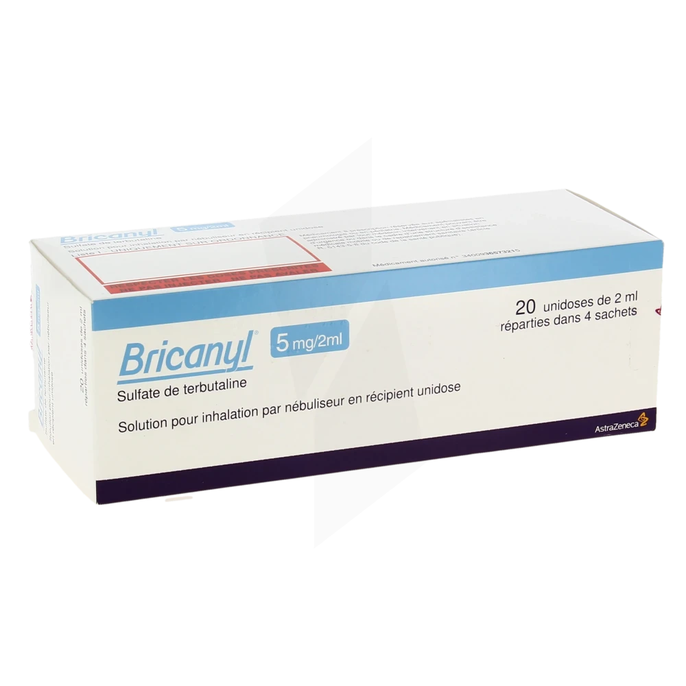 Bricanyl 5 Mg/2 Ml, Solution Pour Inhalation Par Nébuliseur En Récipient Unidose
