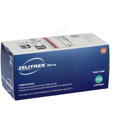 Zelitrex 500 Mg, Comprimé Pelliculé à Angers