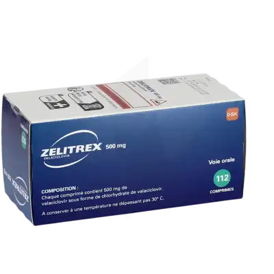 ZELITREX 500 mg, comprimé pelliculé