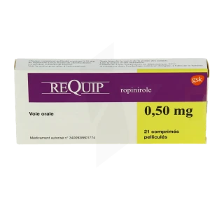 Requip 0,50 Mg, Comprimé Pelliculé