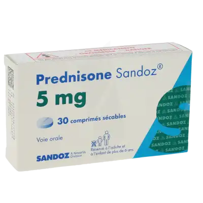 Prednisone Sandoz 5 Mg, Comprimé Sécable à Clermont-Ferrand