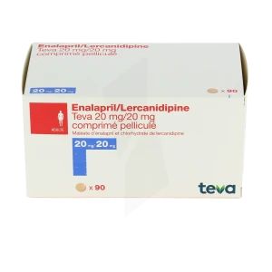 Enalapril/lercanidipine Teva 20 Mg/20 Mg, Comprimé Pelliculé