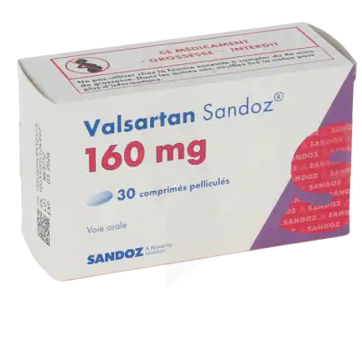 Valsartan Sandoz 160 Mg, Comprimé Pelliculé à Bordeaux