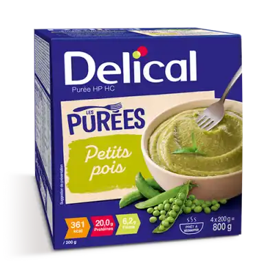 Delical Purée Hp Hc Nutriment Petit Pois 4bols/200g à  JOUÉ-LÈS-TOURS