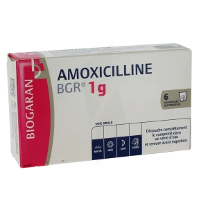 Amoxicilline Bgr 1 G, Comprimé Dispersible