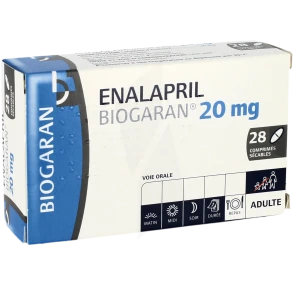 Enalapril Biogaran 20 Mg, Comprimé Sécable