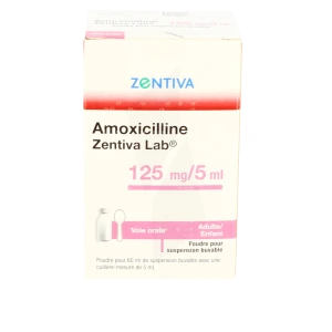 Amoxicilline Zentiva Lab 125 Mg/5 Ml, Poudre Pour Suspension Buvable