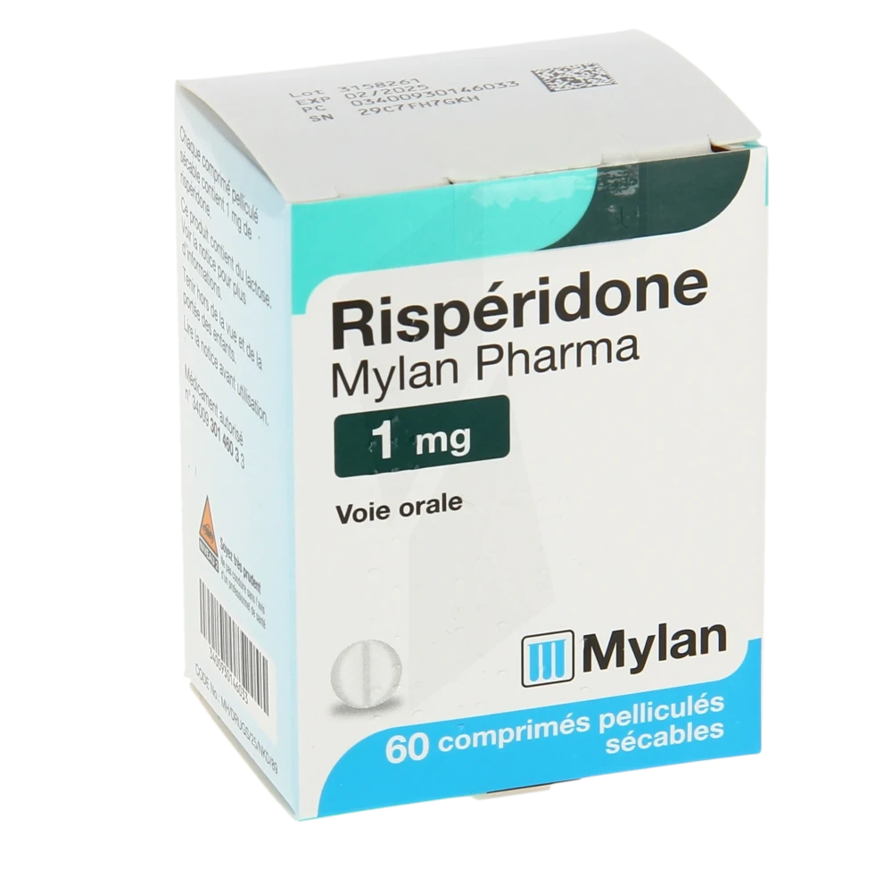 Risperidone Viatris 1 Mg, Comprimé Pelliculé Sécable