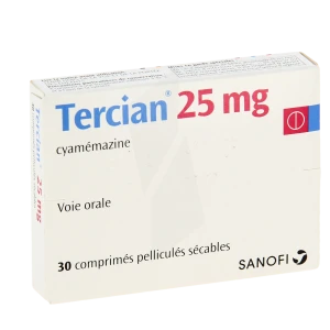 Tercian 25 Mg, Comprimé Pelliculé Sécable