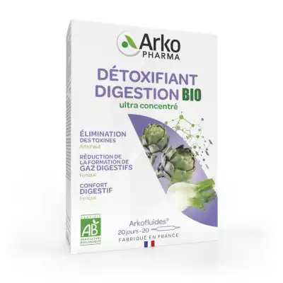 Arkofluide Bio Ultraextract Artichaut Fenouil Solution Buvable 20 Ampoules/10ml à Saint-Gervais-la-Forêt