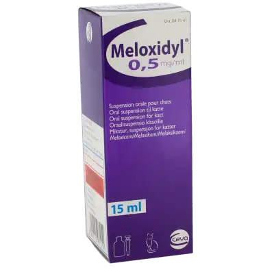 MELOXIDYL 0,5 MG/ML SUSPENSION ORALE POUR CHATS, Suspension buvable