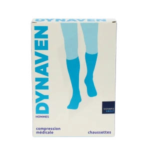 Sigvaris Dynaven Semi-opaque Fin Chaussette Morpho- Classe 2 Homme Noir Long M
