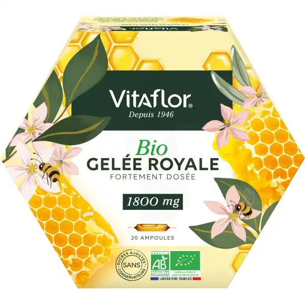 Vitaflor Apiculte Gelée Royale Bio 1800 Mg S Buv 20amp/10ml