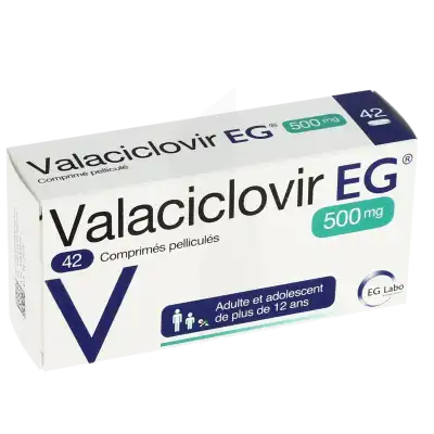 Valaciclovir Eg 500 Mg, Comprimé Pelliculé à PEYNIER
